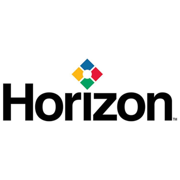 Horizon logo with colorful diamond icon