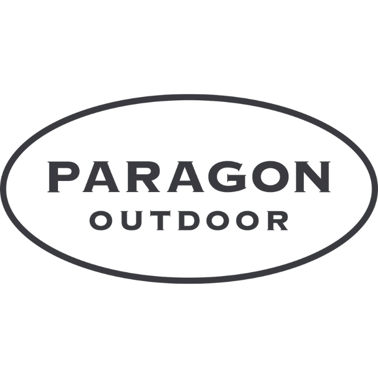 Paragon Outdoor logo inside a dark oval border