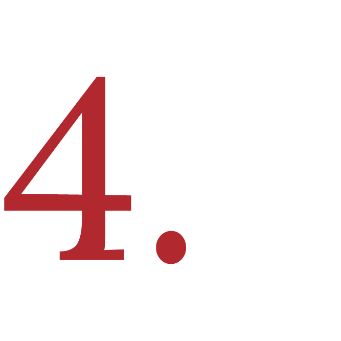 Red number four followed by a red dot